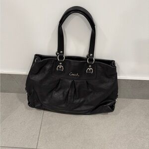 Coach Black Leather Shoulder Bag